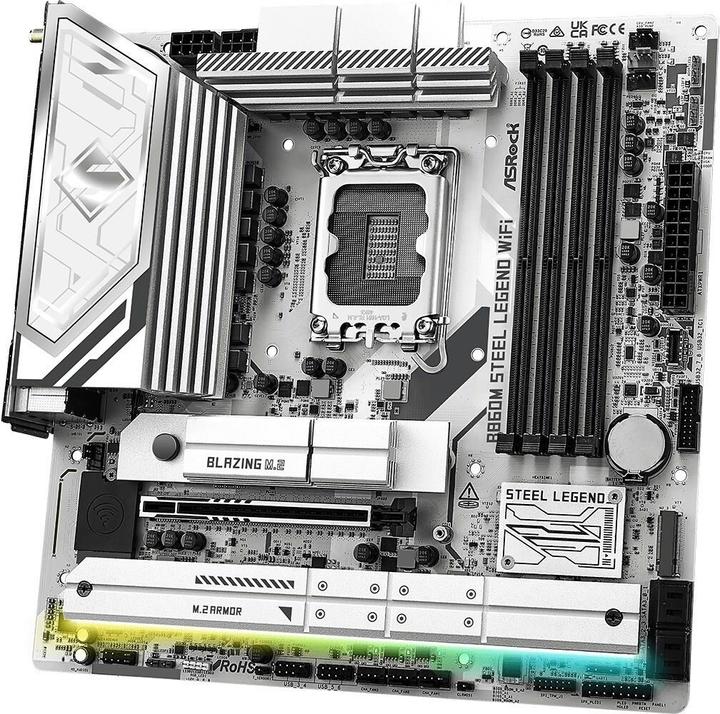 Image du produit AsRock B860M Steel Legend WiFi DDR5 Intel S retail (LGA 1851, Intel B860, mATX)