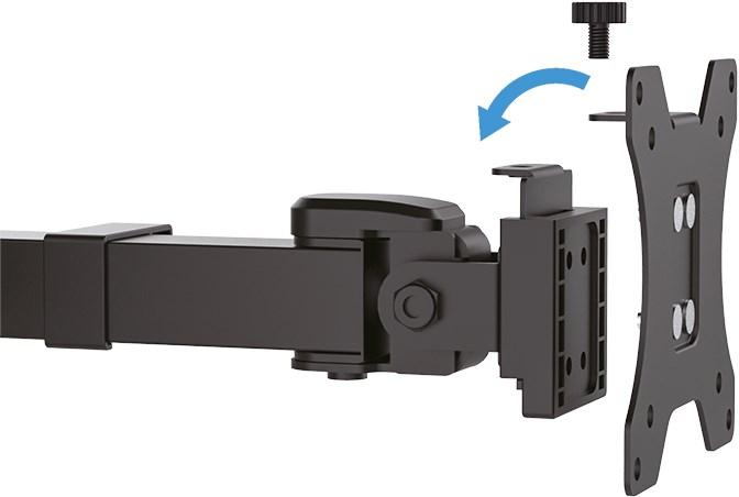 Produktbild LogiLink 2-Fach Monitorhalterung 17 - 32"Ärmlaenge verstellbar (Tisch, 32")