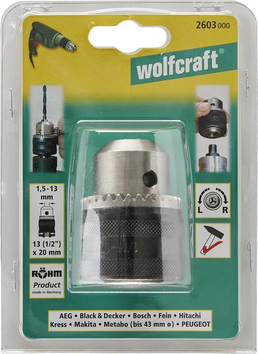 Actual product image wolfcraft wolfcraft 1 sprocket drill chuck 13mm 1/2x20