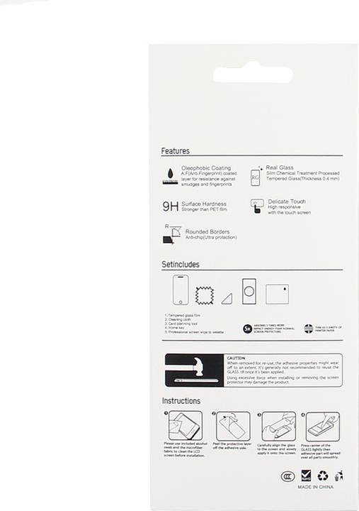 Actual product image OEM Tempered glass 2,5D for iPhone 7 / 8 / SE 2020 / SE 2022 50in1 (1 Piece, Apple iPhone SE (2nd Gen))