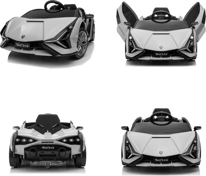 Produktbild Es-toys Elektro Kinderauto „Lamborghini Sian“ – lizenziert – 12V Akku, 2 Motoren -MP3, Ledersitz + (12 V)