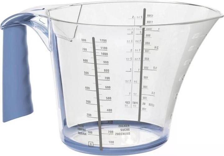 Actual product image Rotho Measuring jug Loft 12 dl, blue/transparent (1200 ml)