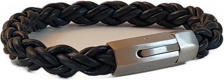 Immagine prodotto Thomss Bracciale in pelle No.16 unisex in pelle blu scuro e chiusura in acciaio inossidabile circonferenza (21 cm, Acciaio inossidabile, 100% pelle)