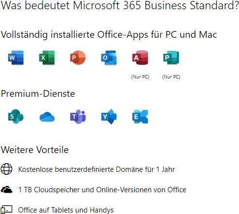 Actual product image Microsoft Office 365 Business Premium German (1 User, 12 months)