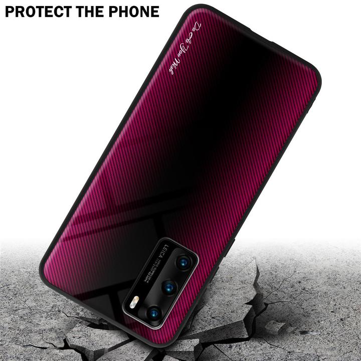 Productafbeelding Cadorabo TPU gestreepte glasplaat (Huawei P40)