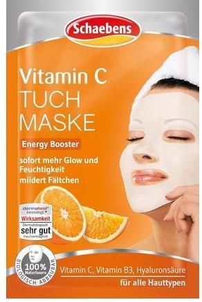 Schaebens Vitamin C, Gesichtsmaske mit Orangenextrakt, 1 Stück
