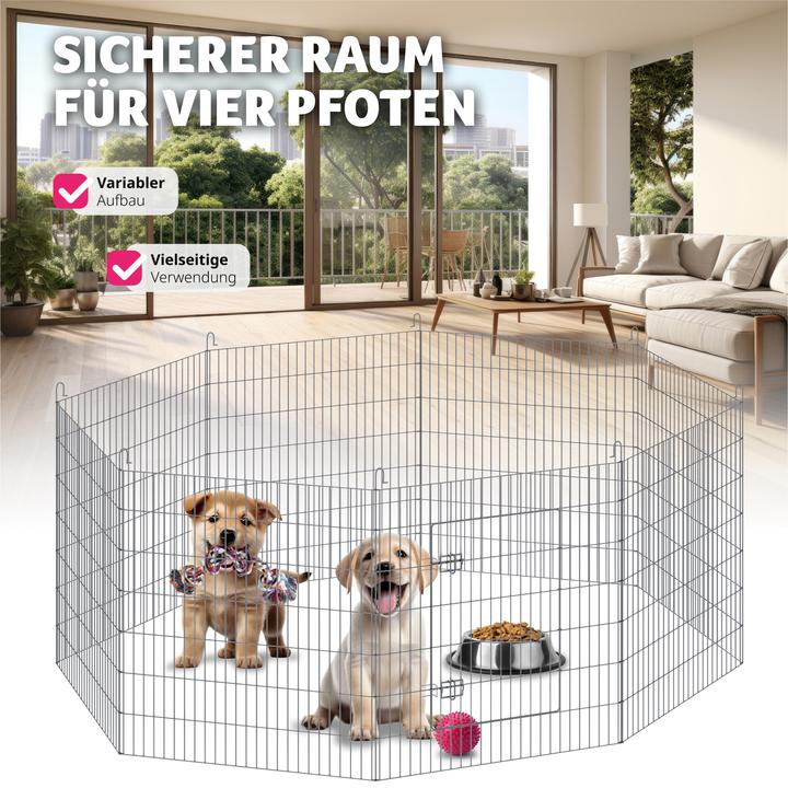 Produktbild tectake FreilaufgehegemitSicherheitsnetz,Stecksystem,Ø204cm