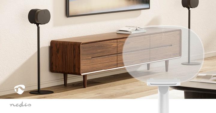 Produktbild Nedis Lautsprecherhalter - Kompatibel mit: Sonos Era300 - Ständer - 5 kg - Fest - ABS/Metall - Weiss (1 Stk., Ständer)