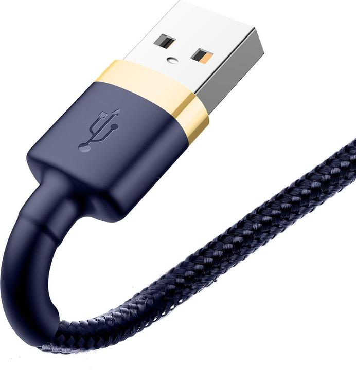 Productafbeelding Baseus Cafule Lightning kabel 1.5A 2m (Goud+Donkerblauw) (2 m, 15 W)