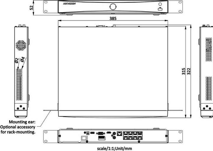 Actual product image Hikvision DS-7608NXI-K2/8P(D) (Network Video Recorder (NVR))