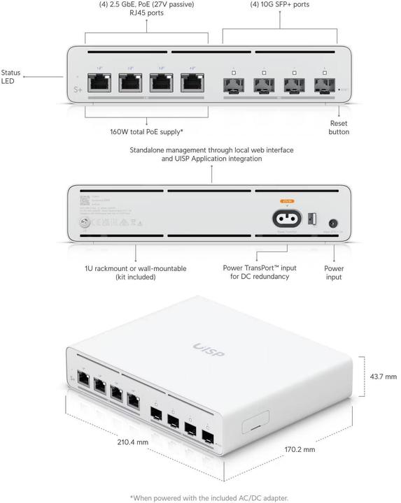 Produktbild Ubiquiti UISP Switch Plus (8 Ports)