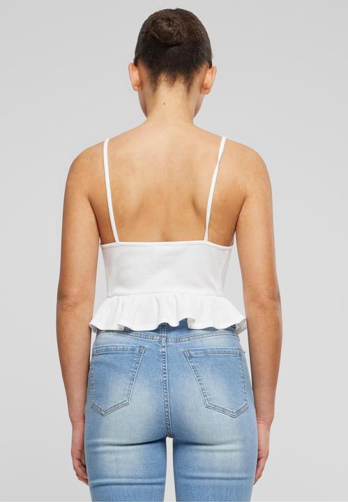 Produktbild Urban Classics Ladies Waffle Pique Ruffle Top - 137877 (4XL)