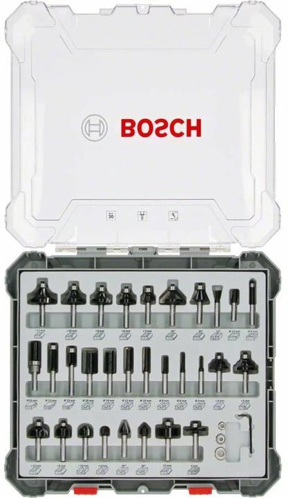 Produktbild Bosch Professional Zubehör 30-teiliges Fräser-Set, 8-mm-Schaft für Handfräsen