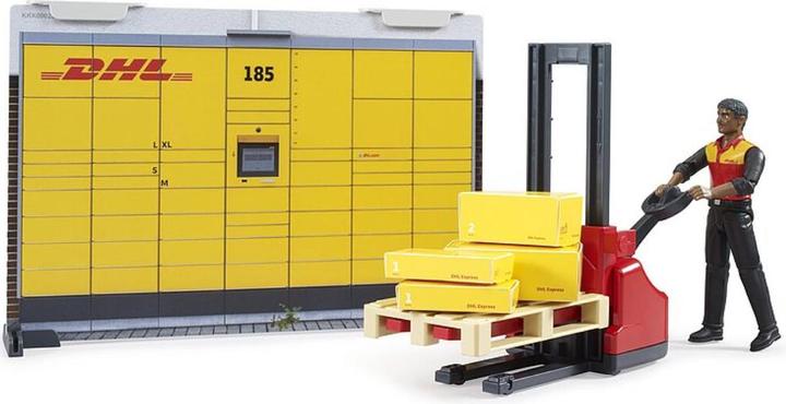 Produktbild Bruder DHL Shop mit Handhubstapler