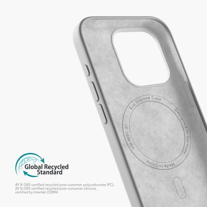 Actual product image Vonmählen Eco Silicone Case for iPhone 15 Pro Max - Light Gray (Apple iPhone 15 Pro Max)