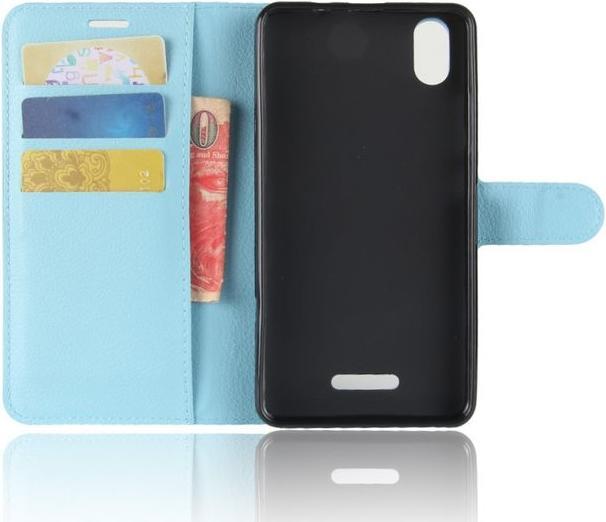 Produktbild MU Classic Magnetische Leder Hülle mit Litchitextur (Wiko Lenny 4 Plus)