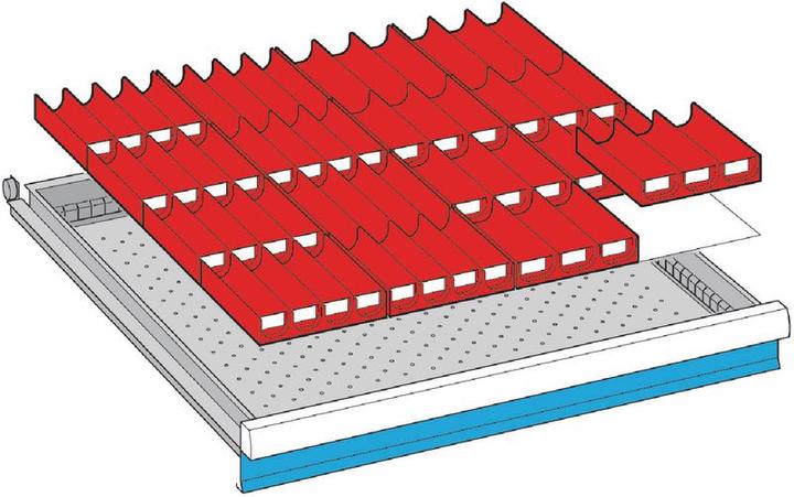 Image du produit Lista Kit de matériel de subdivision pour tiroirs