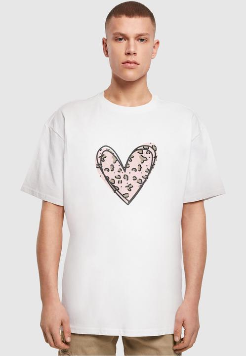 Actual product image Merchcode Valentines Day - Leopard Heart Heavy Oversize Tee - 118095 (M)
