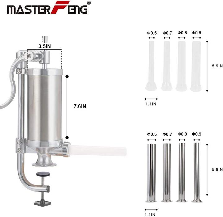 Actual product image Master feng Sausage Filling Machine with Suction Foot 2,5 LBS Vertical