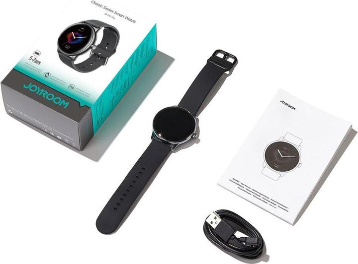 Actual product image Joyroom Classis Series JR-FC1 Smartwatch with Call Answering Function / IP68 Protection - Dark Gray
