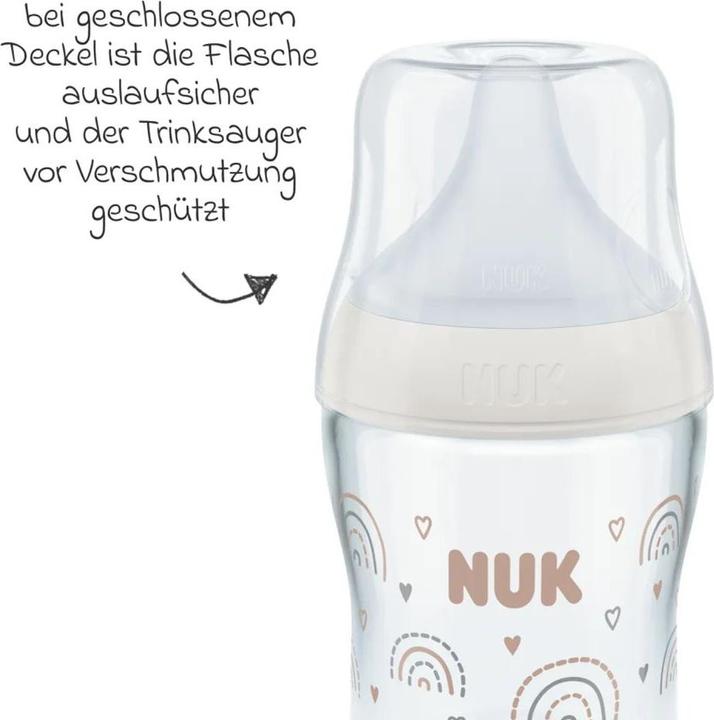 Actual product image NUK Babyflaschen Glas-Flasche 3er Pack Perfect Match 120 ml (120 ml)
