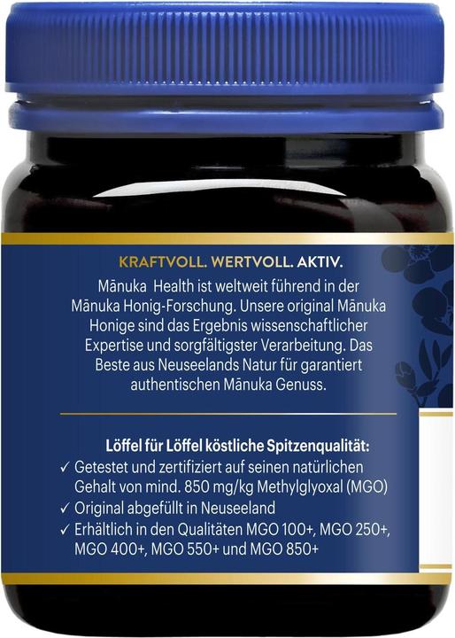 Immagine prodotto Manuka Health MGO 850+ Miele di Manuka 250 g (250 g)