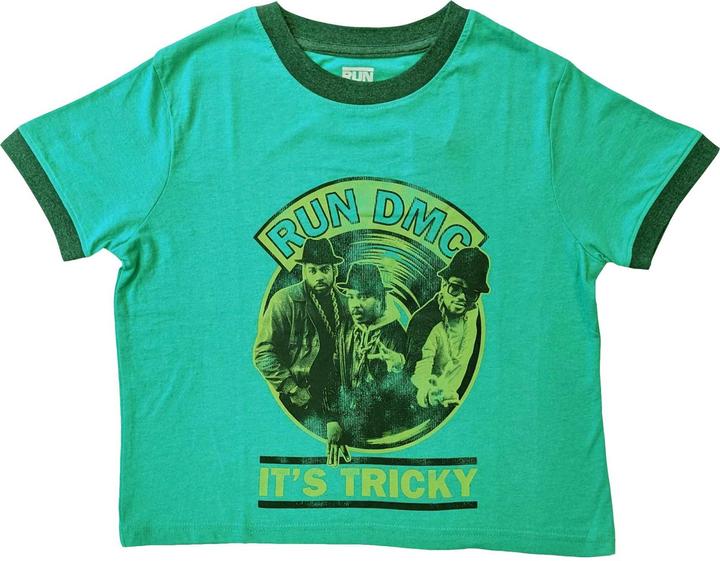 Run DMC Womens/Ladies It's Tricky Record Vintage Crop Top