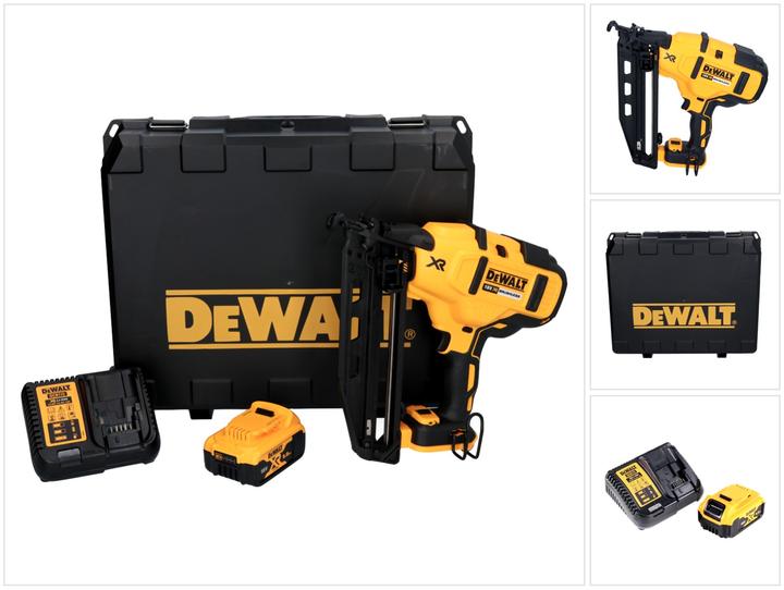 Actual product image DeWalt DCN 660 P1 Battery Nailer 18V 32-63 mm Brushless + 1x Battery 5,0 Ah + Charger + Case
