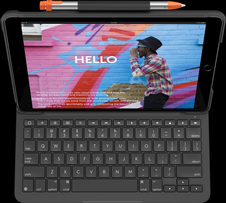 Actual product image Logitech slim folio (CH, iPad 2021 (9th Gen), iPad 2019 (7th gene), iPad 2020 (8. Gen))
