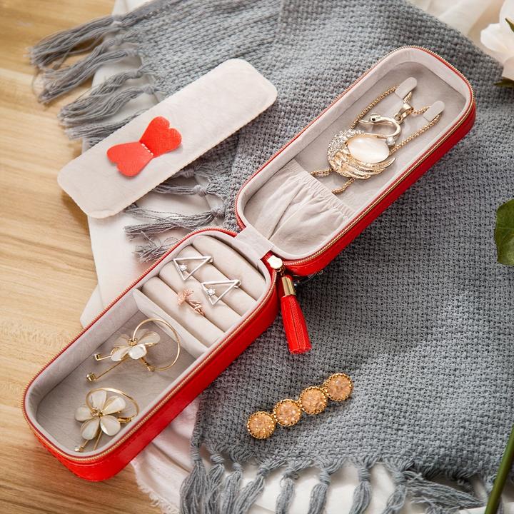 Produktbild Only-Bags.Store Travel Jewelry Box, Portable Jewelry Case, PU Jewelry Box, Small Jewelry Container, Jewelry Boxes