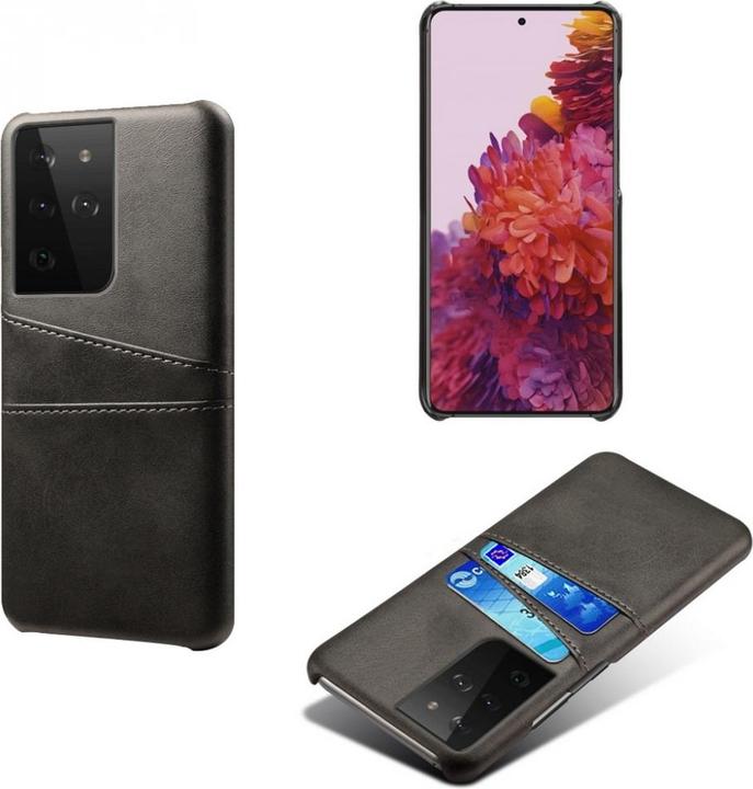 Produktbild Screenguard Samsung Galaxy S21 Ultra CardCaddy Leder Backcase mit Kartenfächern (Samsung Galaxy S21 Ultra)