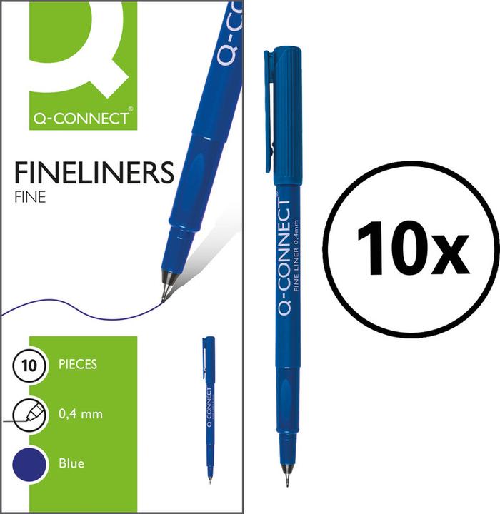 Actual product image Q-Connect Fineliner (Blue, 1 x)