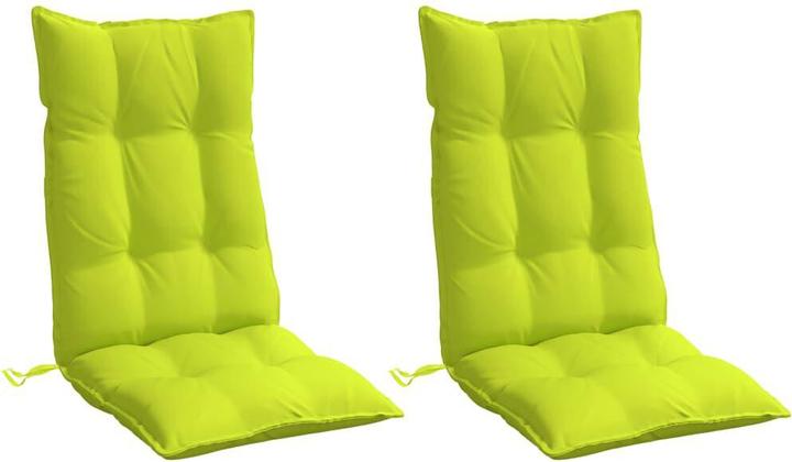 Image du produit VidaXL Coussins de chaise à haut dossier 2 pcs. Tissu Oxford vert fluo (120 x 50 x 7 cm)