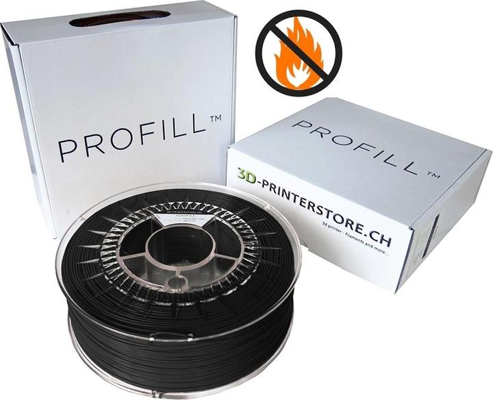 3d-printerstore.ch ABS-PC ProFill ritardante di fiamma 1,75 mm 0,5 kg nero (ABS, 1.75 mm, 500 g, Nero)