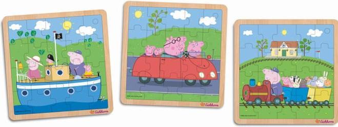 Produktbild Eichhorn Peppa Pig, Einlegepuzzle, 3-sort. (20 Teile)