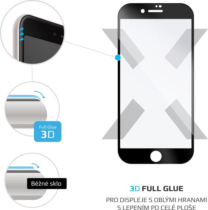 Image du produit Fixed Verre trempé 3D pour Apple iPhone 6/6S/7/8/SE (2020/2022), noir (1 pièce(s), Apple iPhone 6)