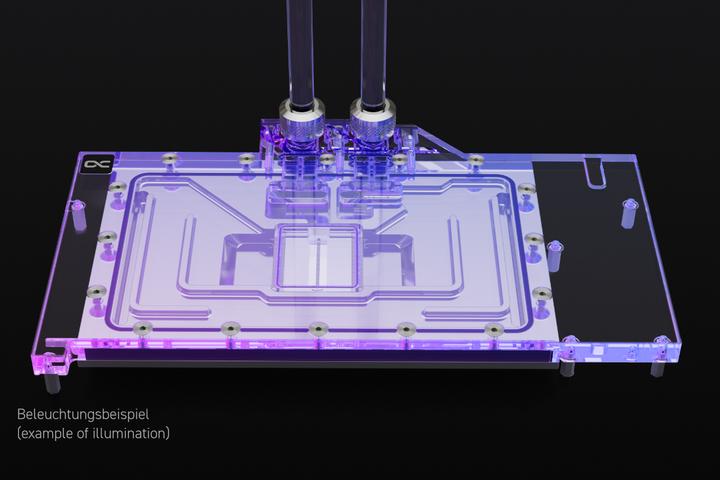 Produktbild Alphacool Eisblock Aurora Acryl RTX 4080 Suprim mit Backplate