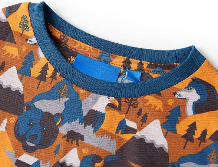 Produktbild VidaXL Kinderpyjama mit Langen Ärmeln Cognac 92,Material: 100 (92)