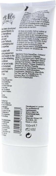 Nutritional values and ingredients Label.M Peppermint Treatment (150 ml)