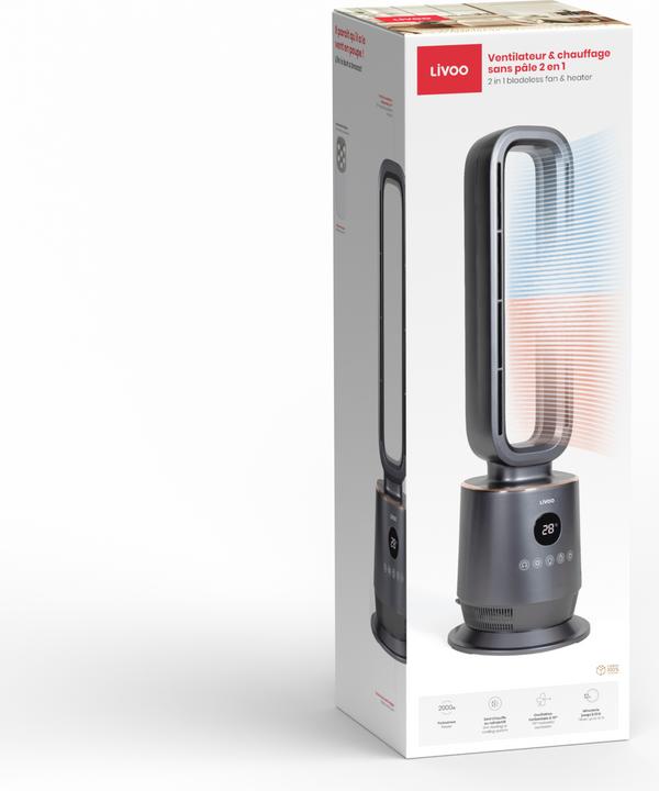 Immagine prodotto Livoo Termoventilatore 2 in 1 senza pale (2000 W)