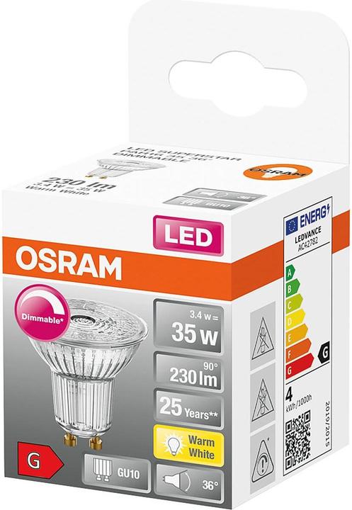 Produktbild Osram Led Superstar Par16 (GU10, 3.40 W, 230 lm, 1 x, G)