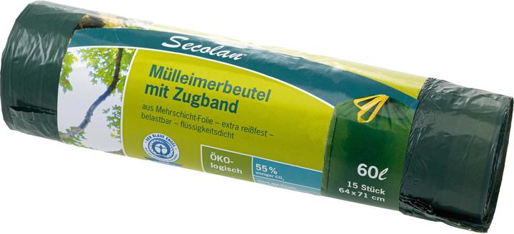 Produktbild Secolan Mülleimerbeutel (15 x, 60 l)