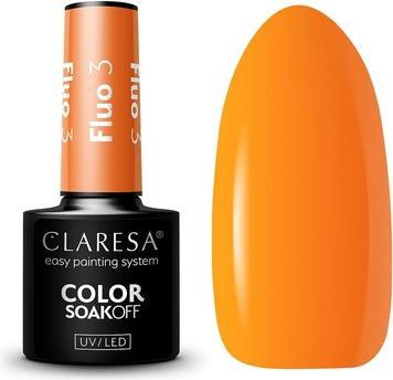Actual product image Claresa Fluo UV Nail Polish 5ml - Pack of 3 (Orange, UV gel varnish)