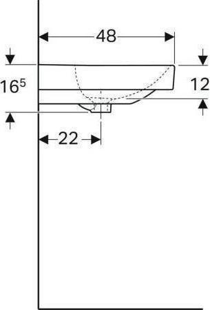 Produktbild Geberit Doppelwaschtisch Smyle Square 120 cm wei mit 2 Hahnlchern 500253011 (480 mm, 1200 mm)