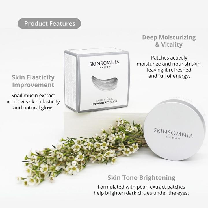 Image du produit Skinsomnia Patch pour les yeux en hydrogel Snail & Pearl (60ea) (Patchs)
