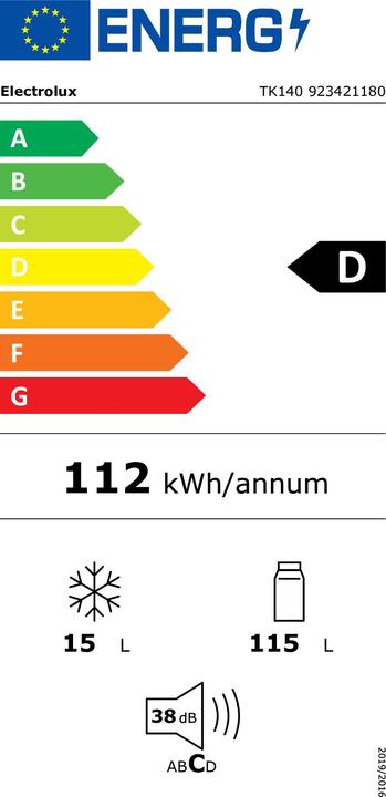 Energie-Label Electrolux TK140 (130 l)
