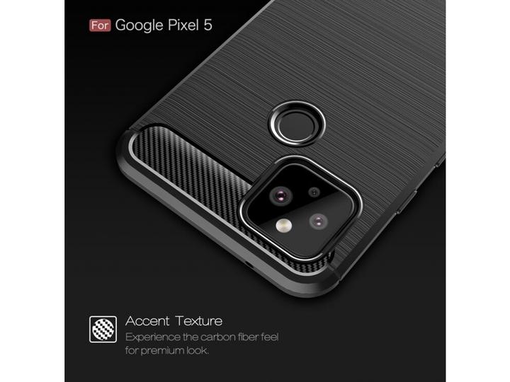 Produktbild Screenguard Google Pixel 5 Hülle Carbon Brushed Soft TPU (Google Pixel 5)