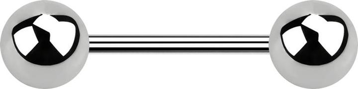 Star Piercing Steriler Micro Barbell silber mit zwei Kugeln (Titan G23, ohne Messing)