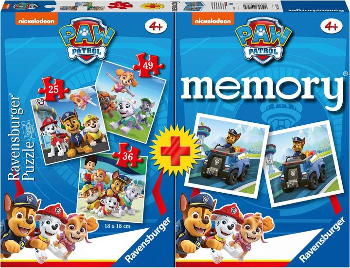 Ravensburger RAV Paw Patrol Multipack 3 Puzzle/Memory 20823 (25 Teile)