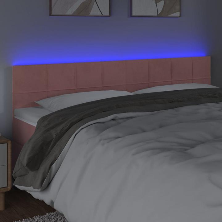 Actual product image VidaXL LED Kopfteil Samt (200 x 5 x 88 cm)